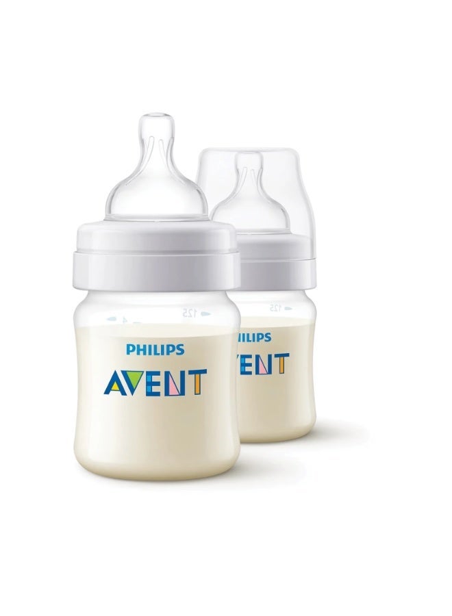 Avent Philips Avent Anti-Colic Baby Bottle 125ml (0M+) – Newborn Feeding Bottle, 2 Pack - Image 1